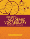 BUILDING ACADEMIC VOCAB : TEACHER MANUAL